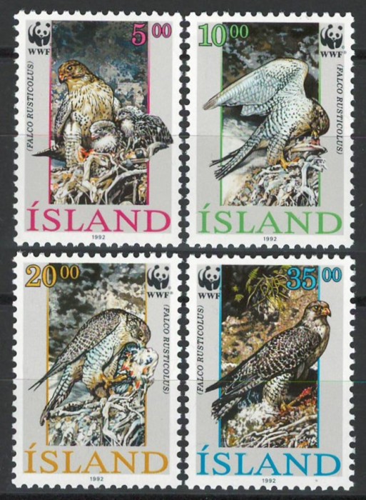 Islanda 1992 Mi 776/79 MNH - WWF: Soimul calator