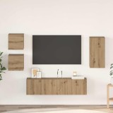 Set comodă TV cu raft 5 pcs stejar artizanal 30.5 x 30 x 60 cm