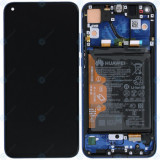 Huawei Honor View 20 (PCT-L29B) Capac frontal al modulului de afișare + LCD + digitizer + baterie albastru safir 02352JKQ