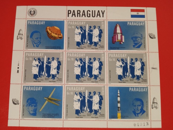 PARAGUAY, SPACE - BLOC MNH