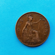 1 Penny 1927 Anglia -XF-In realitate arata mai bine!