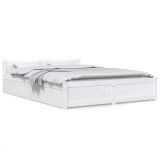 Cumpara ieftin Cadru de pat cu sertare, alb, 140x200 cm