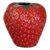 Vază Decorativă Ceramică, Model Căpșună, Roșu, 20x20x21cm, Oem