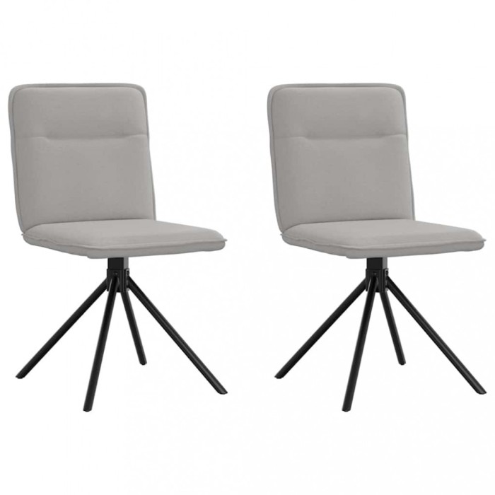 vidaXL Scaune de sufragerie 2 buc țesătură gri nor 4101241