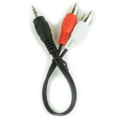 Mufă stereo de 3,5 mm la 2 mufe fono