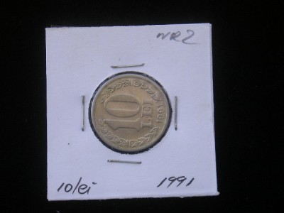 M1 C10 - Moneda foarte veche 55 - Romania - 10 lei 1991 foto