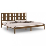 Cumpara ieftin Cadru de pat, maro miere, 200x200 cm, lemn masiv de pin