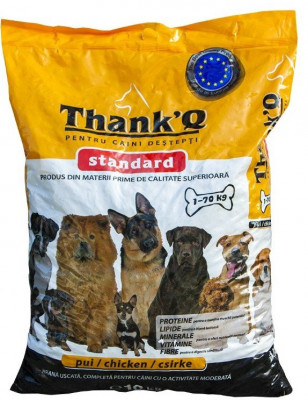 Hrana uscata pentru caini, Thank Q, cu aroma de pui, 10 kg foto