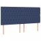 Tablii de pat, 4 buc, albastru, 90x7x78/88 cm, textil