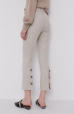 Tory Burch Pantaloni femei, transparent, model drept, high waist