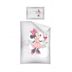 Set lenjerie de pat 2 piese pentru copii 100 x 135 cm Disney Minnie Mouse STC 29 B DC, Multicolor foto