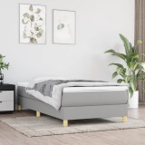 VidaXL Cadru de pat fără saltea, gri deschis, 100x200 cm, textil