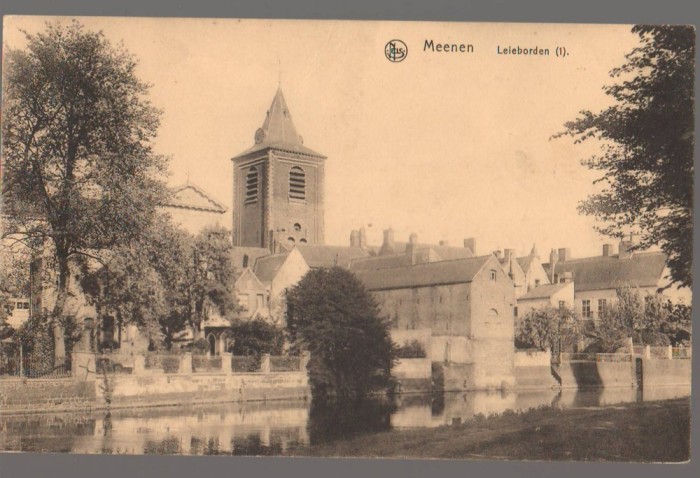 CPIB 23912 CARTE POSTALA - MEENEN, BELGIA, LEIEBORDEN, EDITURA JULES DELEU LOCKE, CIRCULATA, 1916, STAMPILA, TIMBRU