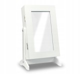 Dulapior de toaleta cu oglinda si spatiu de depozitare bijuterii, 21x36x15cm, alb Household NewTrend