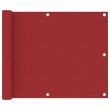 Prelata Balcon Rosu 75x300cm Impermeabila Oxford Protectie UV Copertina Balcon