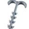 Set 100 buc cleme de perete prindere 4-10 mm cu doua brate strangere cu gaura de 6mm