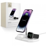 Incarcator Retea Wireless Tech-Protect QI15W-A22 3in1, 15W, 1.67A, Alb