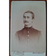 Fotografie tip CDV, elev militar scoala de Aplicatie, 1894