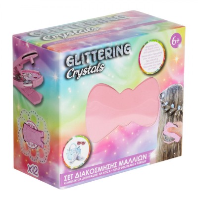 Set Decorare Păr, Glittering Crystals, 12 Discuri, Multicolor foto