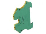Conector &Icirc;mbinare Șine 2,5mm2 2 Borne Galben-Verde