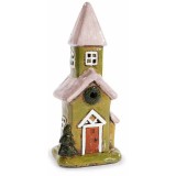 Candela Biserica Craciun teracota multicolora II cm 10,5 x 8,5 x 23,5 H