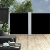VidaXL Copertină laterală retractabilă, negru, 120 x 600 cm