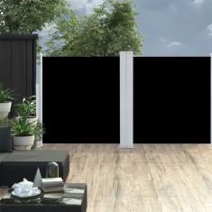 vidaXL Copertină laterală retractabilă, negru, 120 x 600 cm 48448