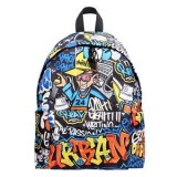 Ghiozdan Multicolor cu Model Graffiti &ndash; Organizare și Stil pentru Școală, CMCLASS