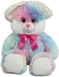 Jucarie de plus Iepure Iepuras multicolor in nuante pastel 54 cm