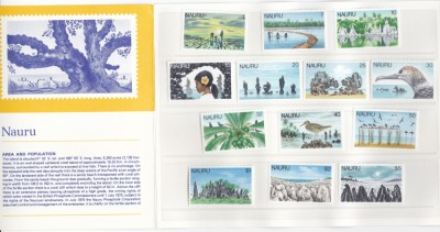 DB1 Nauru 1978 Uzuale in Folder de prezentare 13 v. MNH foto