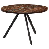 vidaXL Masă de bucătărie, 110x75 cm, lemn masiv reciclat