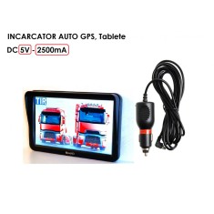 GPS , Tableta -Incarcator bricheta pentru Auto, TIR - 2500mAh- Mufa mini USB.