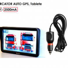 GPS , Tableta -Incarcator bricheta pentru Auto, TIR - 2500mAh- Mufa mini USB.