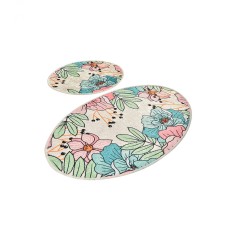 Set 2 Covorase baie Spring, 60 x 100 cm, 50 x 60 cm, Antiderapant, Multicolor