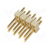 Conector PCB-PCB SAMTEC HTSW soclu tată 8 pini drept THT 2,54mm aurit