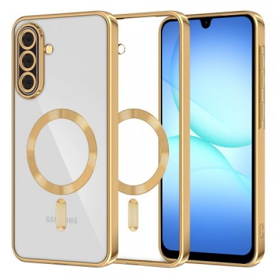 Husa MagSafe pentru Samsung Galaxy A17 4G / A17 5G, Techsuit, Luxury Crystal, Aurie foto