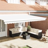 VidaXL Marchiza valance pentru cadru de 5 m Alb 4.8x0.2 m
