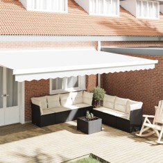 vidaXL Marchiză Valance pentru Cadru de 5 m Alb 4.8 x 0.2 m foto