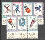 Romania.1967 Olimpiada de iarna GRENOBLE-cu vigneta XR.552