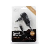 Alimentator incarcator EKA-Q26 100-240VAC - DC 5V 2.1A cu fir si conector micro USB negru, Generic