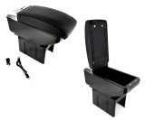Cumpara ieftin Cotiera Auto Universala ALM cu USB si Iluminare LED, Reglabila 120-210mm
