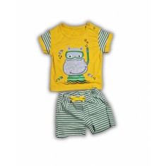 Compleu bebelusi tricou si pantaloni scurti Hipopotan 6-24 luni