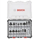 BOSCH Set 15 freze de profilat canturi, mixte, tija 8 mm