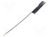 Antenă WiFi 2,2dBi 2J Antennas pentru cablu, 2410-2490MHz, 4920-7125MHz