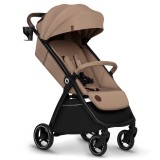 Carucior sport Lionelo Ingrid Bej Sand, capotina XXL UPF50+, pana la 22 kg, pliere automata