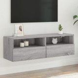 Comoda TV de perete, gri sonoma, 100x30x30 cm, lemn prelucrat GartenMobel Dekor, vidaXL