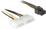 CABLU alimentare GEMBIRD, adaptor Molex la PCI-E, 2 x Molex la 1 x 6 pin PCI-E, &quot;CC-PSU-6&quot; (timbru verde 0.08 lei)