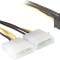 CABLU alimentare GEMBIRD, adaptor Molex la PCI-E, 2 x Molex la 1 x 6 pin PCI-E, &quot;CC-PSU-6&quot; (timbru verde 0.08 lei)