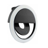 Selfie ring light pentru smartphone, lampa selfie LED telefon 36 led,400mAh 5600k - Negru