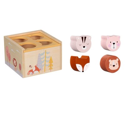 Jucarie educativa din lemn, Sortare, forme animale, multicolor, ATU-084531 foto